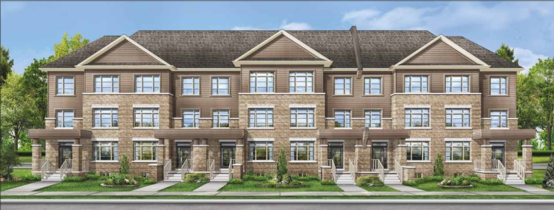 Modern freehold townhome exterior at Ivy Rouge Oakville