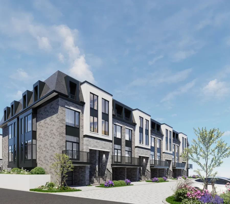 Outside elevation of NOMI Towns urban townhomes